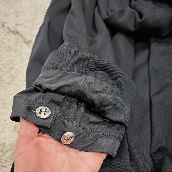 HUGO BOSS Coat Men sz Large Stain-Resistant Repellent Unlined Black Waterproof - Picture 14 of 16